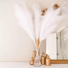 Faux Pampas Grass Decor Tall 42 inch 5 Stems I Premium Artificial Pampas Grass Tall for Floor Vase, Large Pompas Grass Branches Plants I Floor Vase Filler for Home Boho Decorations