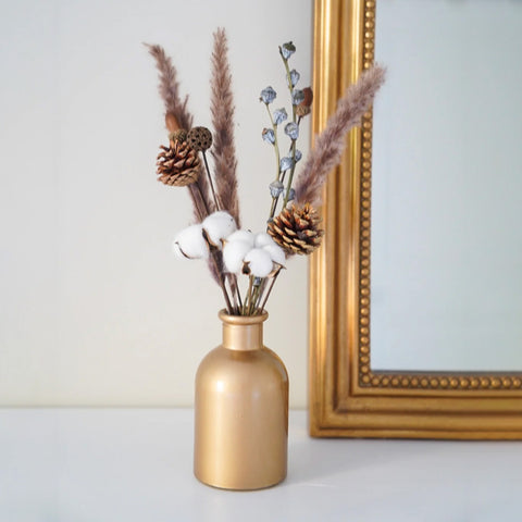 LOZIDECOR DIY Bouquet with Pampas, pinecones, Corns, Cotton, and Flower Arrangement | Artificial Decorative Dried Flower For Boho Home Decoration